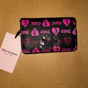 Juicy Couture Black and Pink Wallet